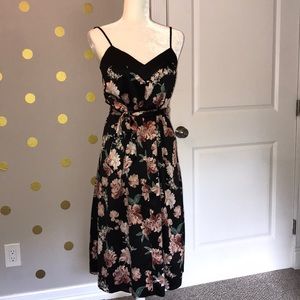Floral silk dress
